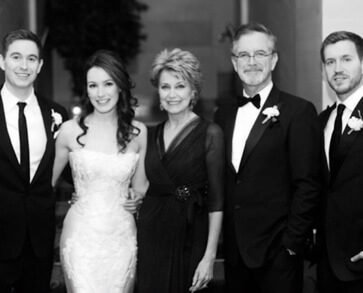 Ross Trudeau with his parents and siblings.